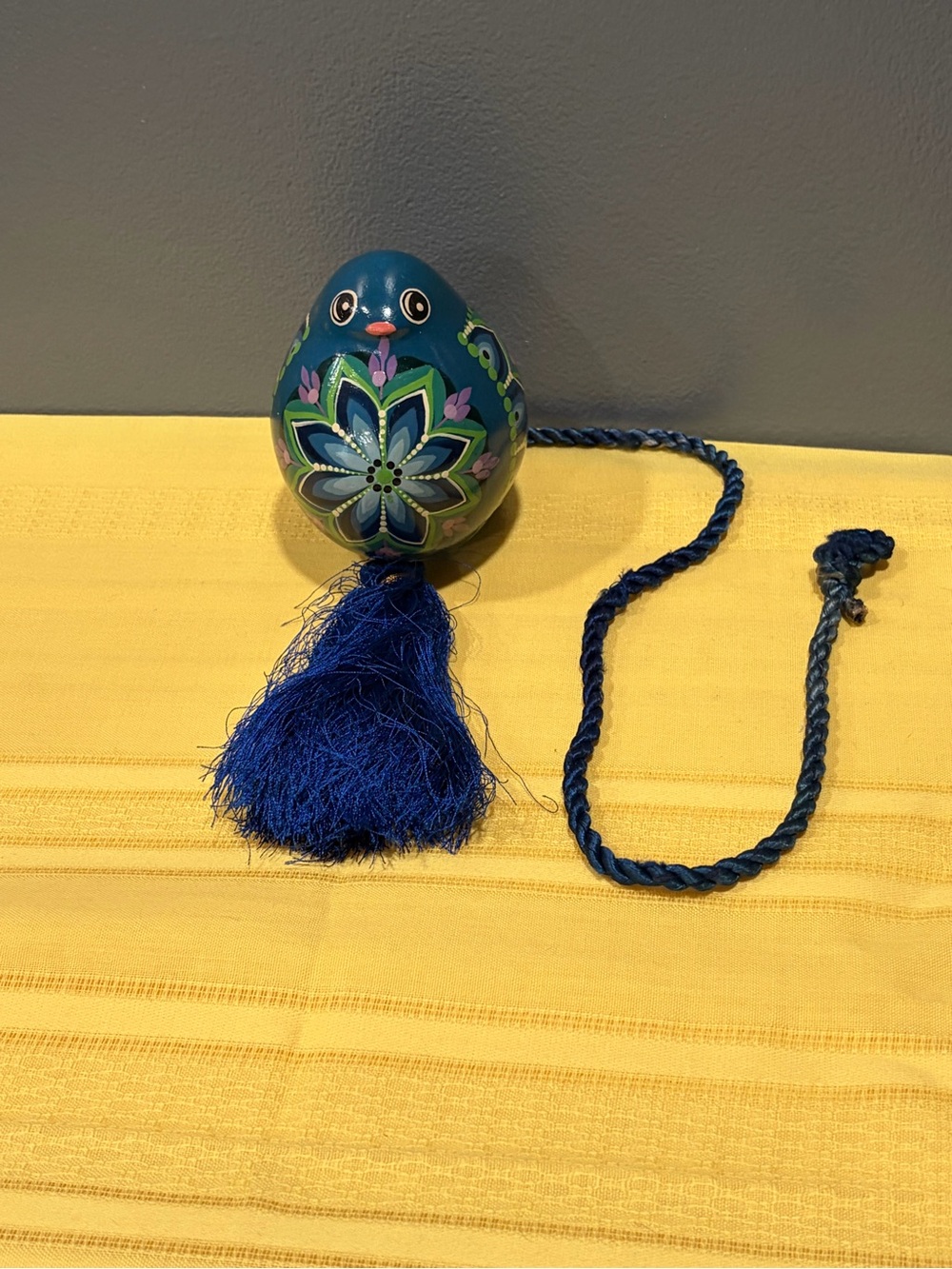Creative Corner Prosperity Bird Hanging Ornament Hand Painted Folk Art